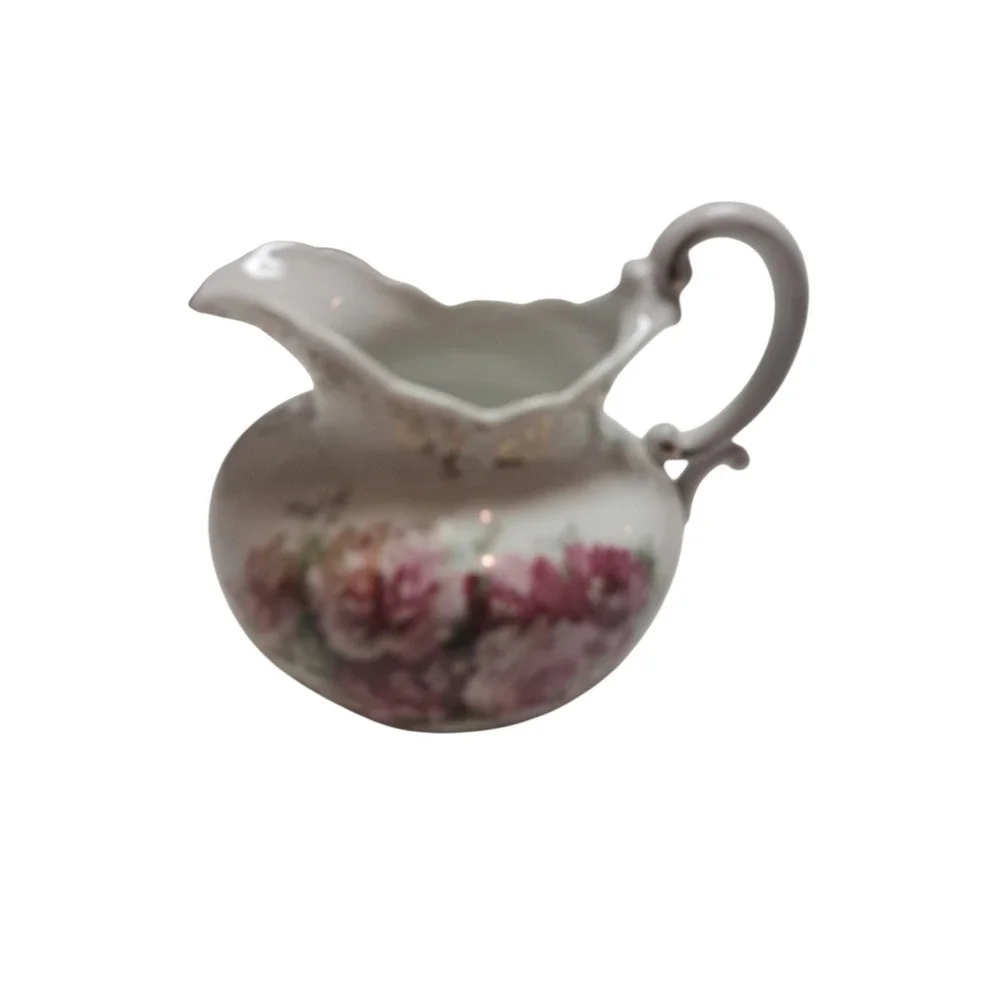 Vintage 3 Piece Tea Set Marked Welmar Germany Pink‎ Floral